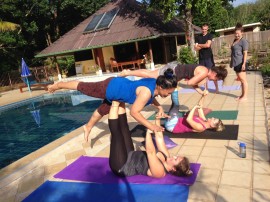 Walking through the mangroves