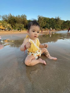 The beach at low tide